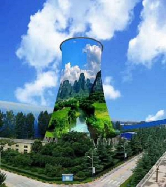 包頭冷卻塔美化:為城市景觀增色添彩